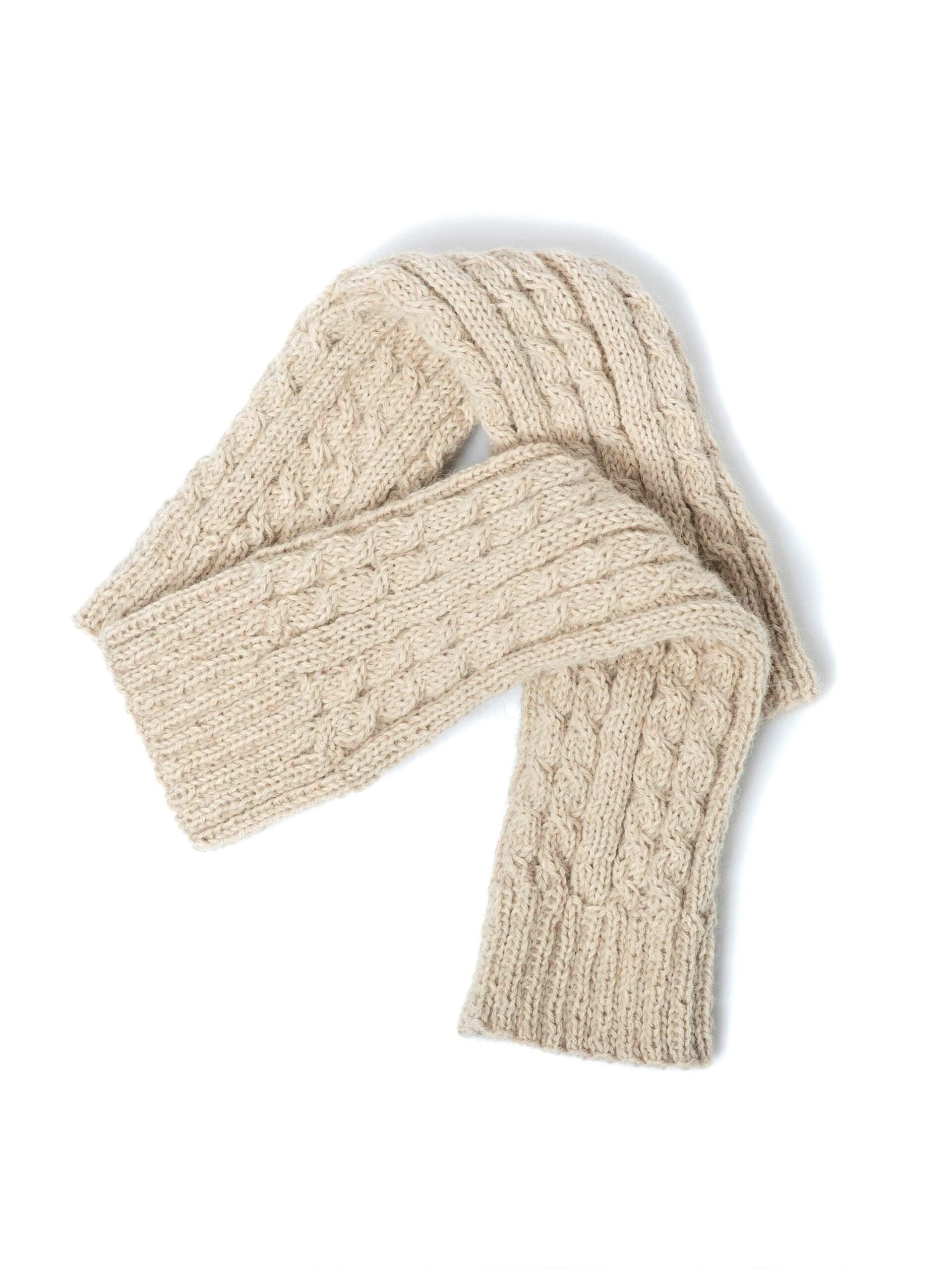 Getry z wełny alpaki beżowe