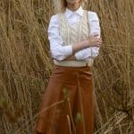 Wełniana biała kamizelka - kolekcja wiosna/lato 2020 Aleksandra Suska