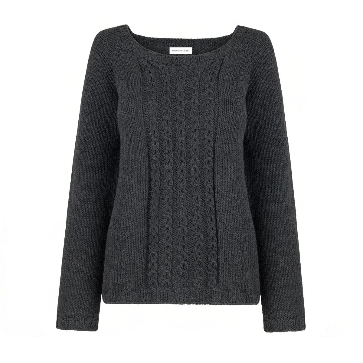 Sweter HANDMADE – CABLES antracyt