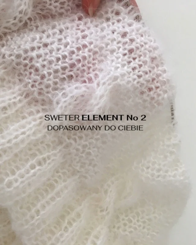 Tym razem realizujemy zamówienie na ELEMENT No 2 w ponadczasowym kolorze śmietankowej bieli.  aleksandrasuska.pl  #aleksandrasuska
#polskamarka
#timelessfashion
#sweter
#craft